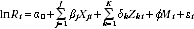 Equation: log rent