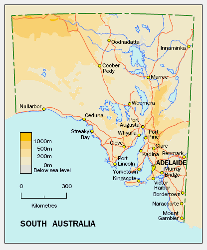 Map of South Australia