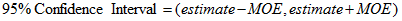 95% Confidence Interval calculation