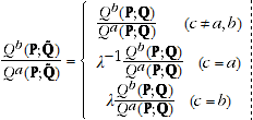 Represents implied homogeneity in quantities 