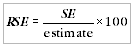 Formula: Relative Standard Error