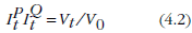 Equation: Formula to calculate the total value of the items between the base period (0) and any other period (t),