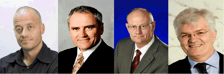 Diagram: Pictures of featured speakers of the NatStas08 Conference
