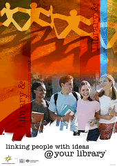 Photo: Library and Information Week poster with ABS logo