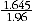Immage: Conversion of 95% Margin of Error (MOE) to 90% MOE equals MOEr times 1.645 over 1.96