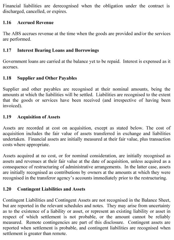 Note 1: Summary of Significant Accounting Policies