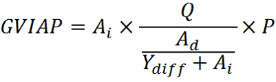 GVIAP = Ai * [Q/(Ad/Ydiff + Ai)] * P 