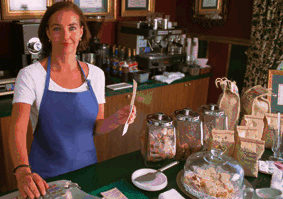 Businesswoman in her shop