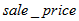 Equation: sale price of the property
