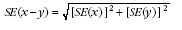 Equation: Calculation of differences between estimates