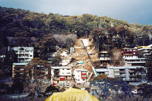 Photograph: Thredbo landslide, July 1997 – courtesy Emergency Management Australia.