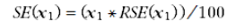 SE(x) = (x * RSE (x))/100