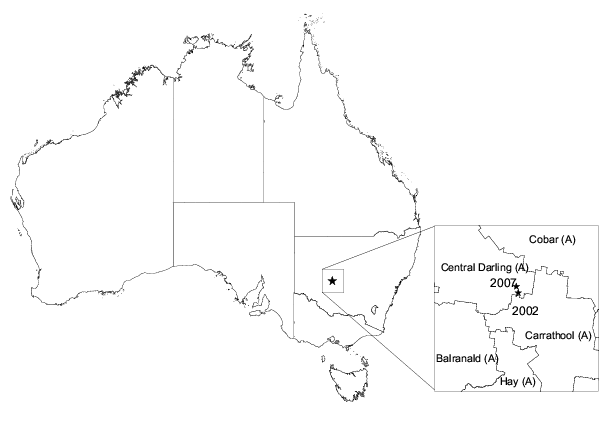 Diagram: Centre of Population Map 2007