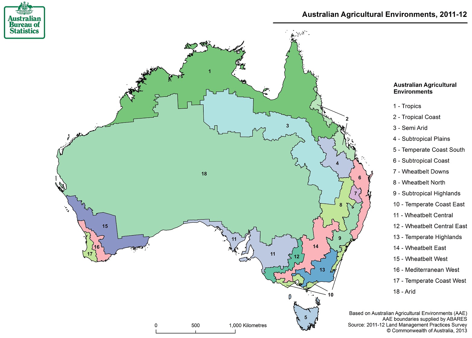 Image: Map of Australian Agricultural Environments