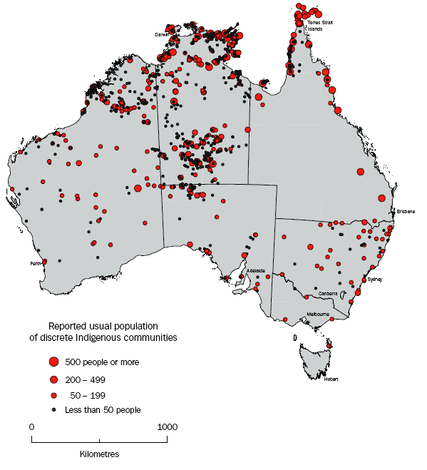 Map 2. Discrete Indigenous Communities by Usual Population