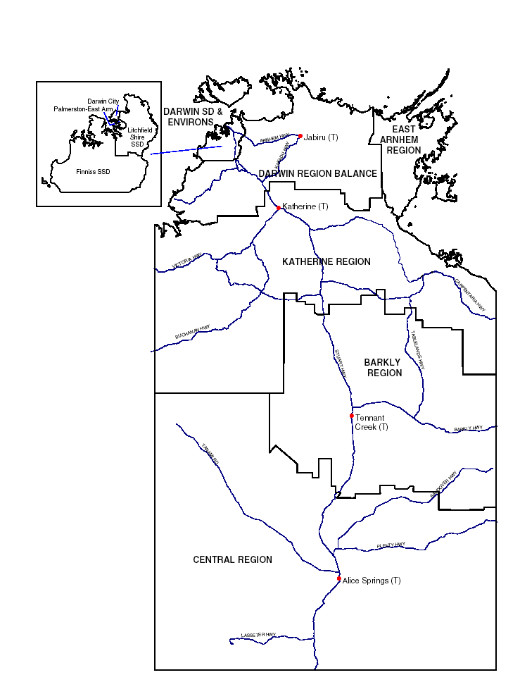 Map: NT Administrative Regions