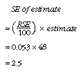 Equation: calculation of SE of median