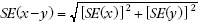 Equation: Calculation of differences between estimates