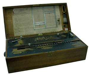 Photograh of a Millionaire calculating machine used in the compilation of 1911 census results.