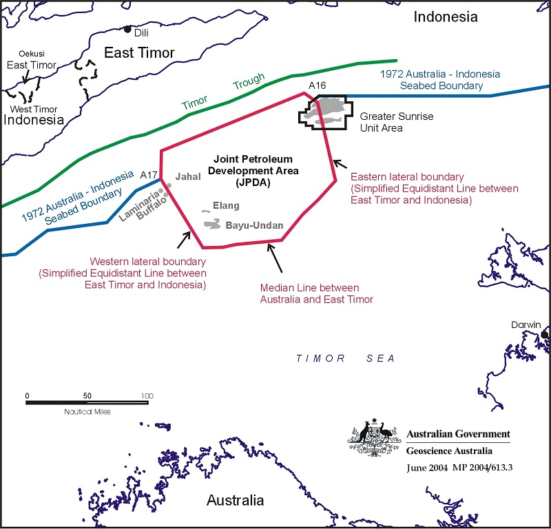 Image: This is a map of the area covered under the Timor Sea Treaty.