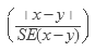 Image - x minus y over SE of x minus y