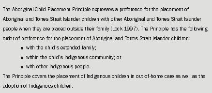 Diagram: The Aboriginal Child Placement Principle