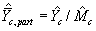 Diagram: Y bar hat subscript c,part equals Y hat subscript c divided by M hat subscript c