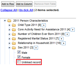 Uncheck the 'Unlinked record' box to exclude unlinked records.