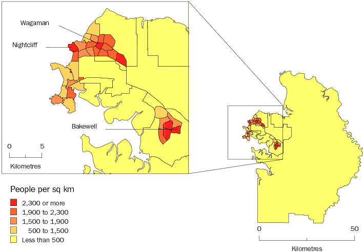 Diagram: POPULATION DENSITY, Darwin SD—June 2010