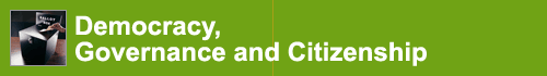 Democracy, Governance and Citizenship domain banner