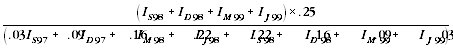 Formula for an recall adjustment factor calculation