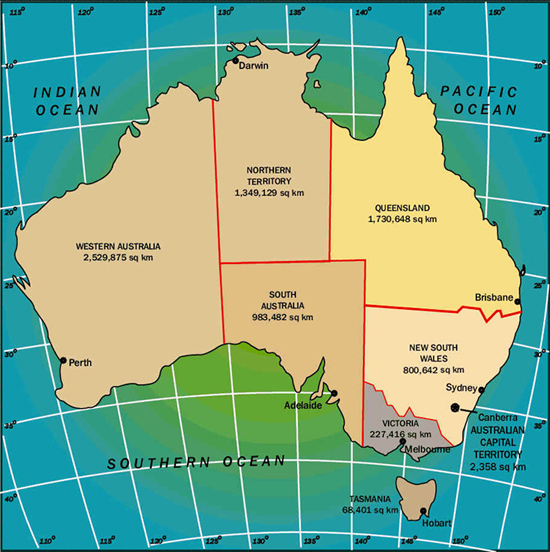 Picture: Map of Australia