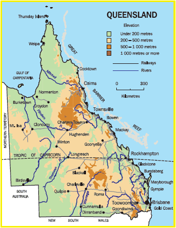 Picture: Map of Queensland