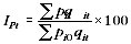 Equation - Paasche price index in period