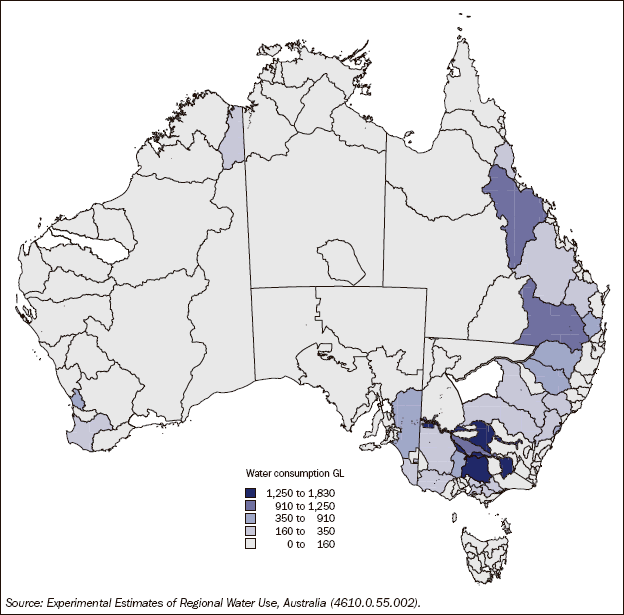 Diagram: 16.3 Water consumption in Australia