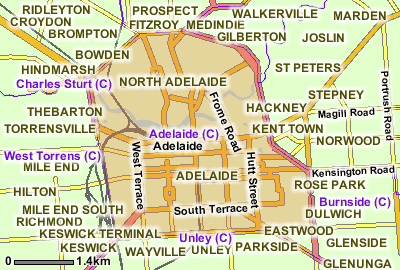 Diagram: Map of Adelaide (C)