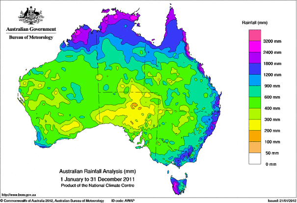 2.25 Rainfall Totals - 2011