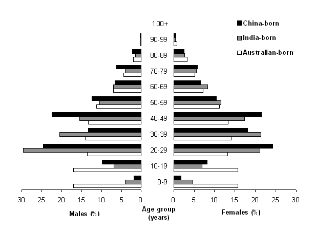 Graph: Age-Sex Population Pyramid, 2006