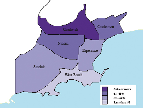 Map of Proportion of Females in Esperance who have completed a Bachelor Degree by Suburb 2006 Census