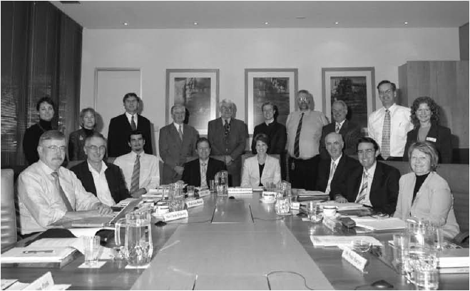 ASAC members meeting with the Parliamentary Secretary to the Treasurer, the Hon Chris Pearce, MP (seated 4th from left) on 5 June 2007.