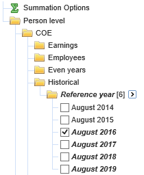 IMAGE: Select individual years in the field of Reference year. 