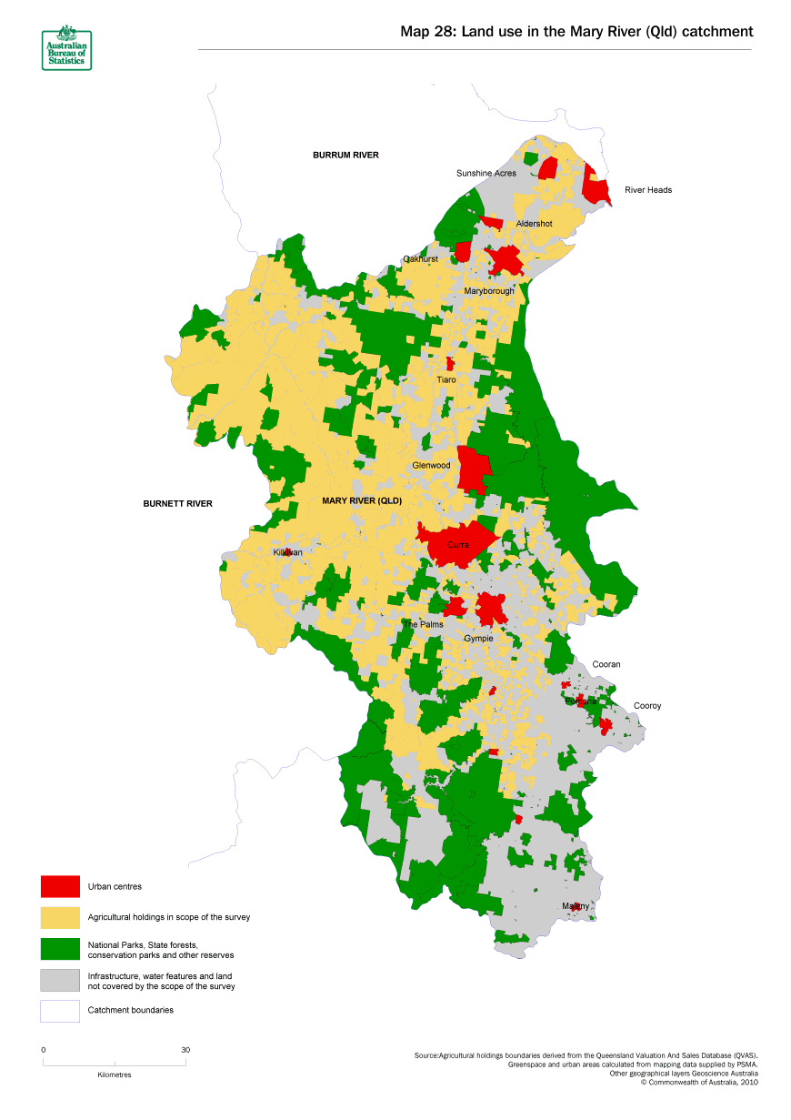 Map 28 Land use in the Mary River (Qld) catchment