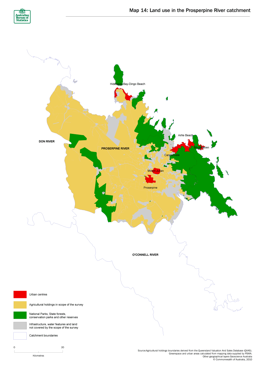 Map 14 Land use in the Prosperine River catchment