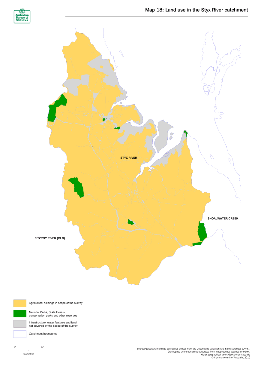Map 18 Land use in the Styx River catchment