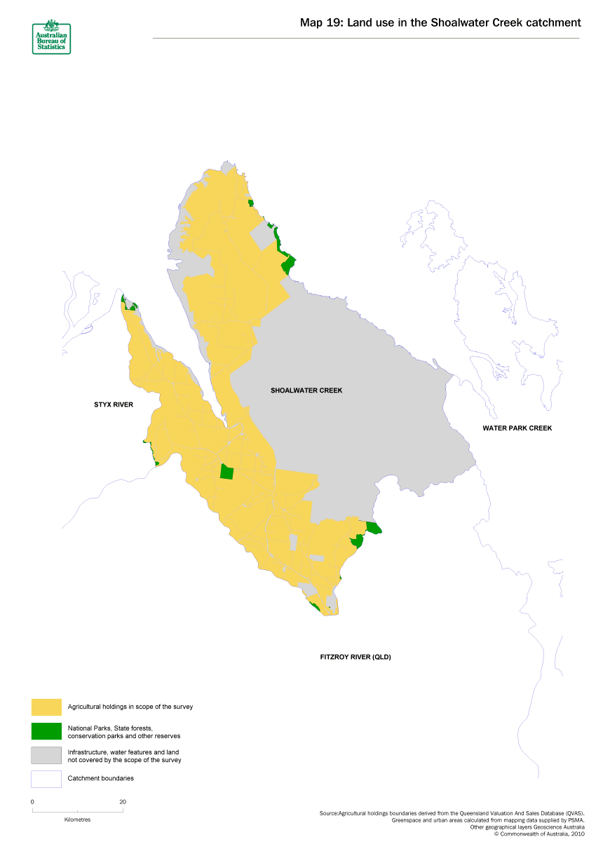 Map 19 Land use in the Shoalwater Creek catchment