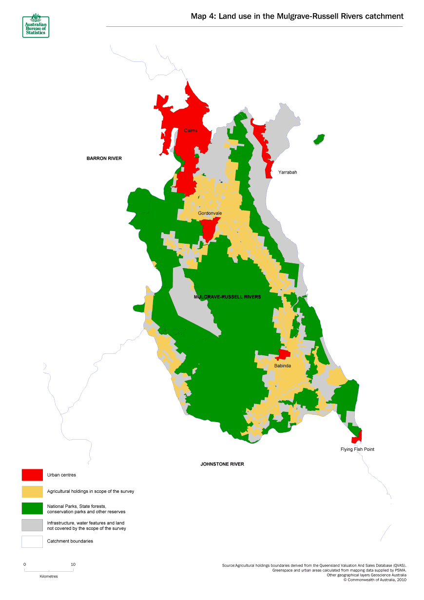 Map 4 Land use in the Mulgrave-Russell Rivers catchment
