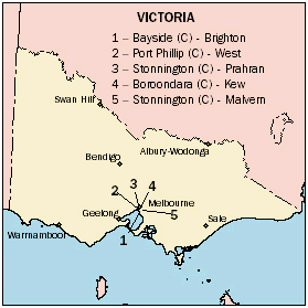 Victoria - Statistical Local Areas with the highest average wage and salary income.