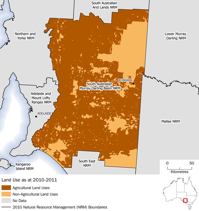 Map 2: Land Use, Agriculture, SA MDB NRM, 2010-11