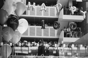 Image: Staff from the ABS joining in the centenary celebrations at ABS House in Canberra on 8 December 2005