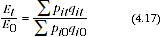 Equation: The change in an expenditure aggregate between period 0 and t may be expressed as the sum product of prices and quantities in period t divided by the sum product of prices and quantities in the base period (period 0).